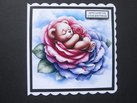 Sleepy Rose Teddy by BELINDA ABRAHAM