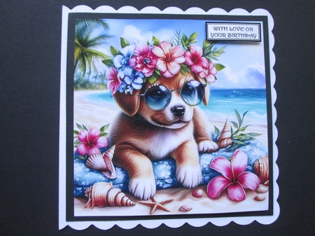 Tropical Beach Pups by BELINDA ABRAHAM