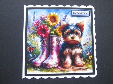 Sweet Floral Boot Pups 2 by BELINDA ABRAHAM