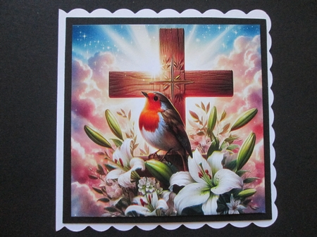 Beautiful Cross Robin 1 by BELINDA ABRAHAM