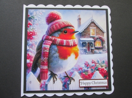 Picket Fence Winter Robin by BELINDA ABRAHAM