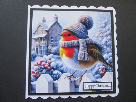 Picket Fence Winter Robin by BELINDA ABRAHAM