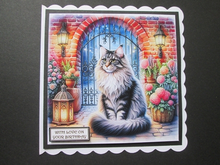Secret Garden Gate Cats1 by BELINDA ABRAHAM