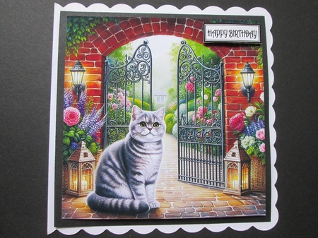 Secret Garden Gate Cats1 by BELINDA ABRAHAM