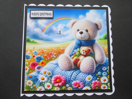 Rainbow Field Bear  by BELINDA ABRAHAM