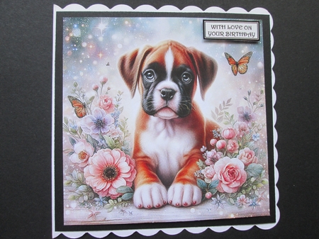 Enchanted Whimsical Garden Pups 4 by BELINDA ABRAHAM