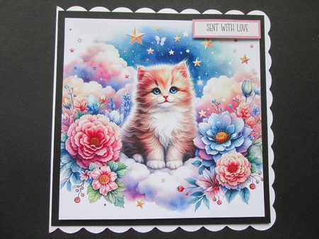 Dreamy Floral Kittens 1 by BELINDA ABRAHAM