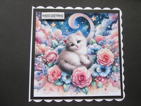 Dreamy Floral Kittens 1 by BELINDA ABRAHAM