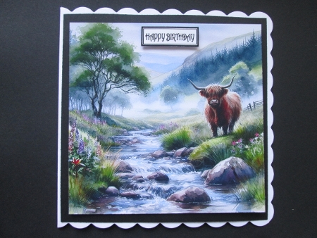 Highland cow by the stream backgrounds kit by BELINDA ABRAHAM