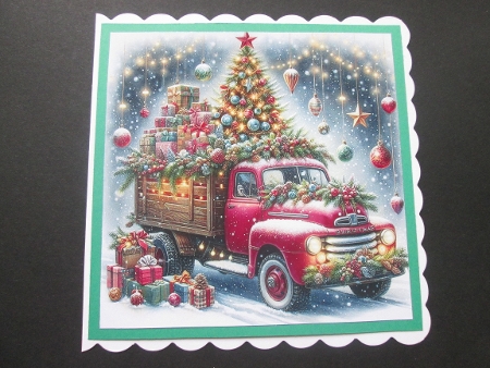 Vintage Christmas Truck  by BELINDA ABRAHAM