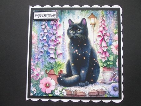 Foxglove Garden Cats 2 by BELINDA ABRAHAM