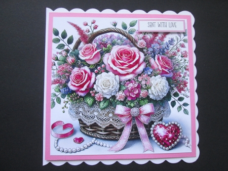 Valentine Flower Basket by BELINDA ABRAHAM