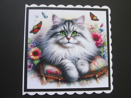 Kitties with Butterflies by BELINDA ABRAHAM