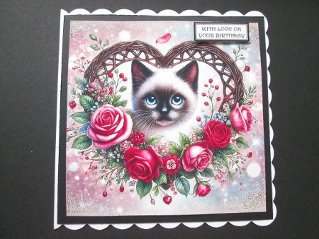 Rose Heart Cats 1 by BELINDA ABRAHAM