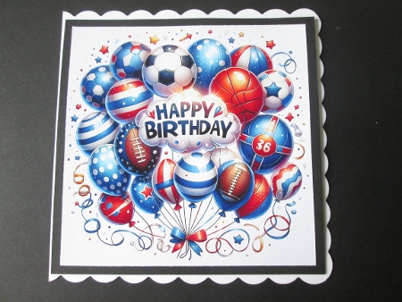 Birthday Sport Balloon - Illustrations for Cards by BELINDA ABRAHAM