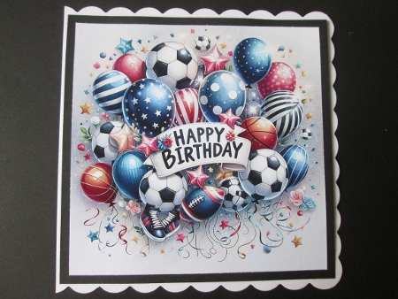 Birthday Sport Balloon - Illustrations for Cards by BELINDA ABRAHAM