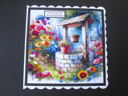 Water Well and Summer Flowers - Illustrations for Cards by BELINDA ABRAHAM