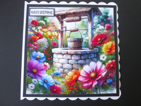 Water Well and Summer Flowers - Illustrations for Cards by BELINDA ABRAHAM