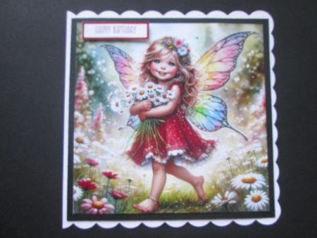 Fairy Girl with Daisies - Illustrations for Cards by BELINDA ABRAHAM