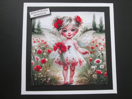 Fairy Girl with Poppies - Illustrations for Cards by BELINDA ABRAHAM