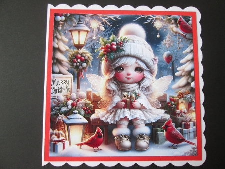 Little Christmas Fairy Girl - Illustrations for Cards by BELINDA ABRAHAM
