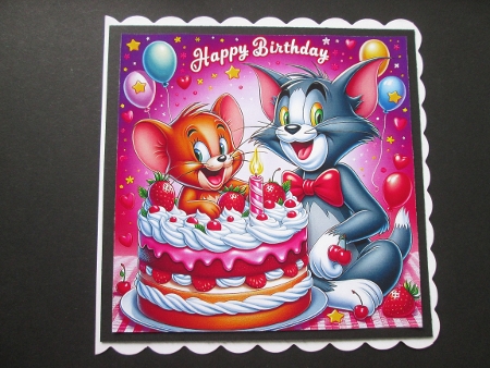 Birthday Tom & Jerry - Illustrations for Cards by BELINDA ABRAHAM