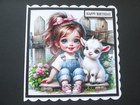 Little Girl and her Goat - Illustrations for Cards, Mini kits & Designers by BELINDA ABRAHAM