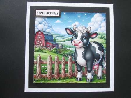 Happy Farm Cow - Illustrations for Cards, Mini kits & Designers by BELINDA ABRAHAM