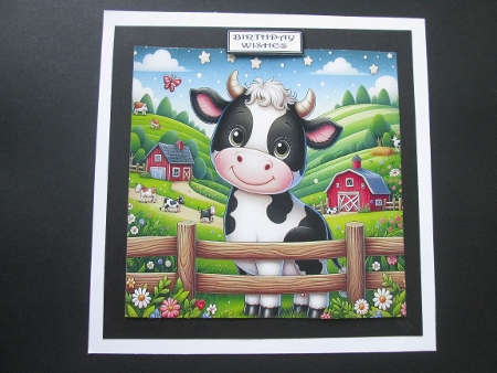 Happy Farm Cow - Illustrations for Cards, Mini kits & Designers by BELINDA ABRAHAM