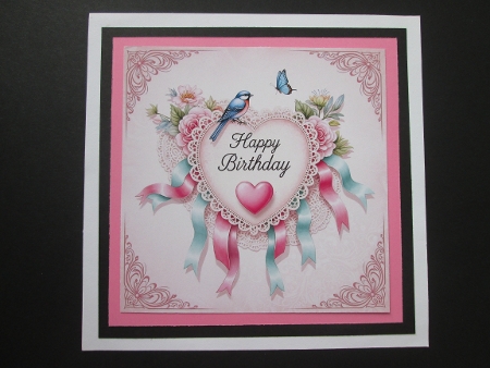 Heart Ribbon Birthday Wishes by BELINDA ABRAHAM