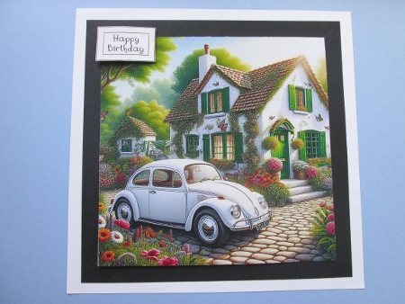 White Volkswagen Beetle by BELINDA ABRAHAM