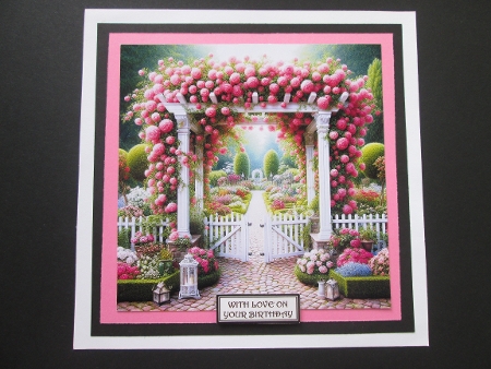 Garden Entrance with Climbing Roses by BELINDA ABRAHAM