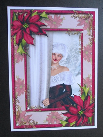Christmas Beauty with Plum Poinsettias by BELINDA ABRAHAM