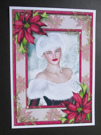 Winter Portrait with Plum Poinsettias by BELINDA ABRAHAM