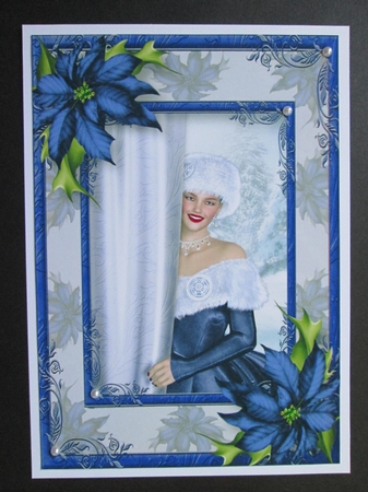Christmas Beauty with Midnight Blue Poinsettias by BELINDA ABRAHAM