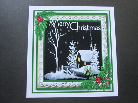 Lovely Christmas Cottage in the Snow  by BELINDA ABRAHAM