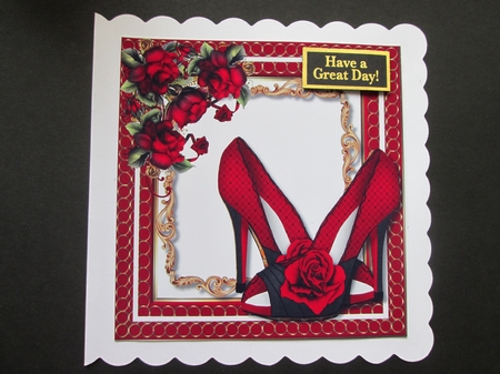 Beautiful Red Shoes and Drama Roses  by BELINDA ABRAHAM