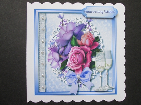 Beautiful Beelop Roses on Lace  by BELINDA ABRAHAM