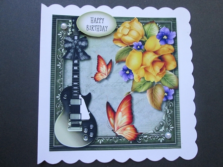 Golden Butterfly's and Roses  by BELINDA ABRAHAM