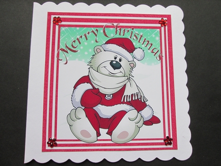 Cute Pola Bear in Red  by BELINDA ABRAHAM