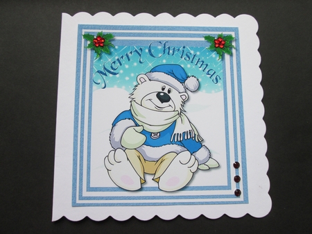 Cute Pola Bear in Blue  by BELINDA ABRAHAM