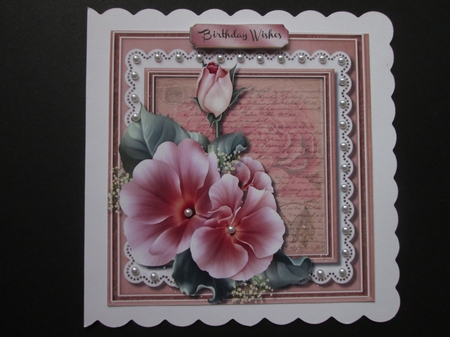 Beautiful Love Roses on a Script Mat by BELINDA ABRAHAM