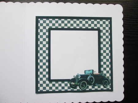 Black Classic Vintage Car Insert by BELINDA ABRAHAM