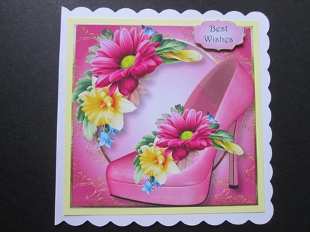 Floral Shoes - Spring Chrysanthemum 8x8 Quick Topper by BELINDA ABRAHAM