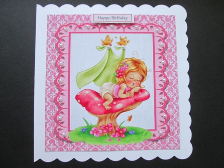 Sleepy Fairy 8x8 by BELINDA ABRAHAM