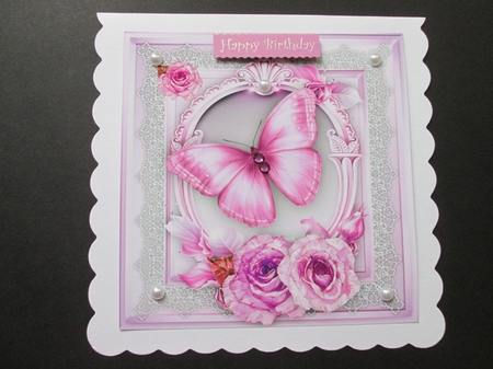 Beautiful lilac Butterfly and Roses  by BELINDA ABRAHAM