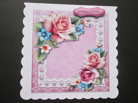 Beautiful Spring Roses and Scalloped Lace  by BELINDA ABRAHAM