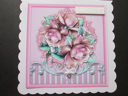Beautiful Roses on a Ornate Mat by BELINDA ABRAHAM
