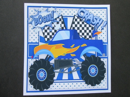 Lovely Blue Monster Truck  by BELINDA ABRAHAM