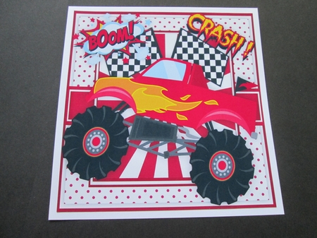 Lovely Rede Monster Truck  by BELINDA ABRAHAM